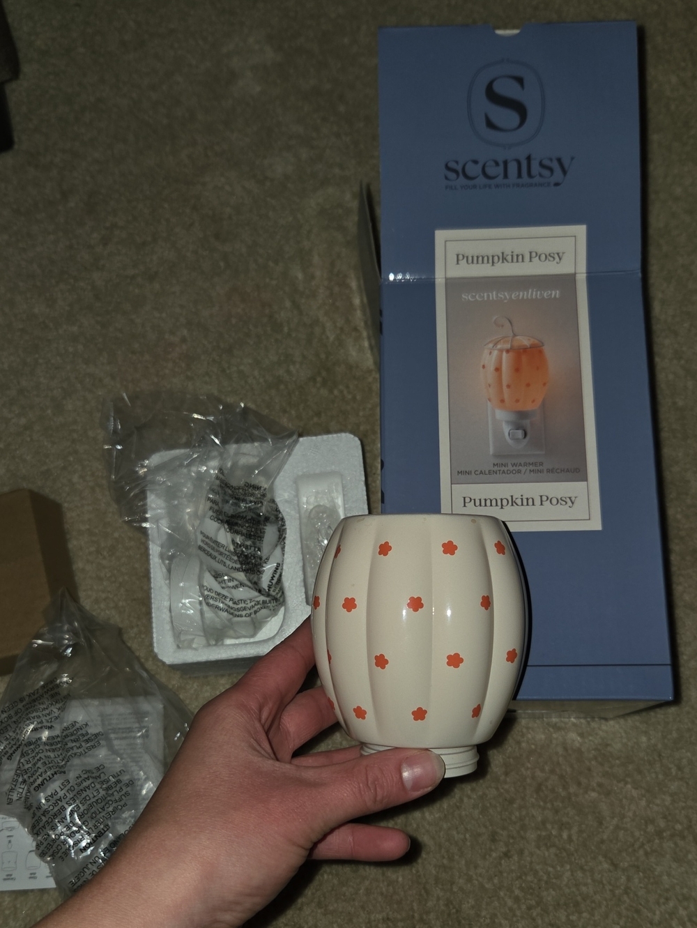 Scentsy Pumpkin Posy Mini Warmer